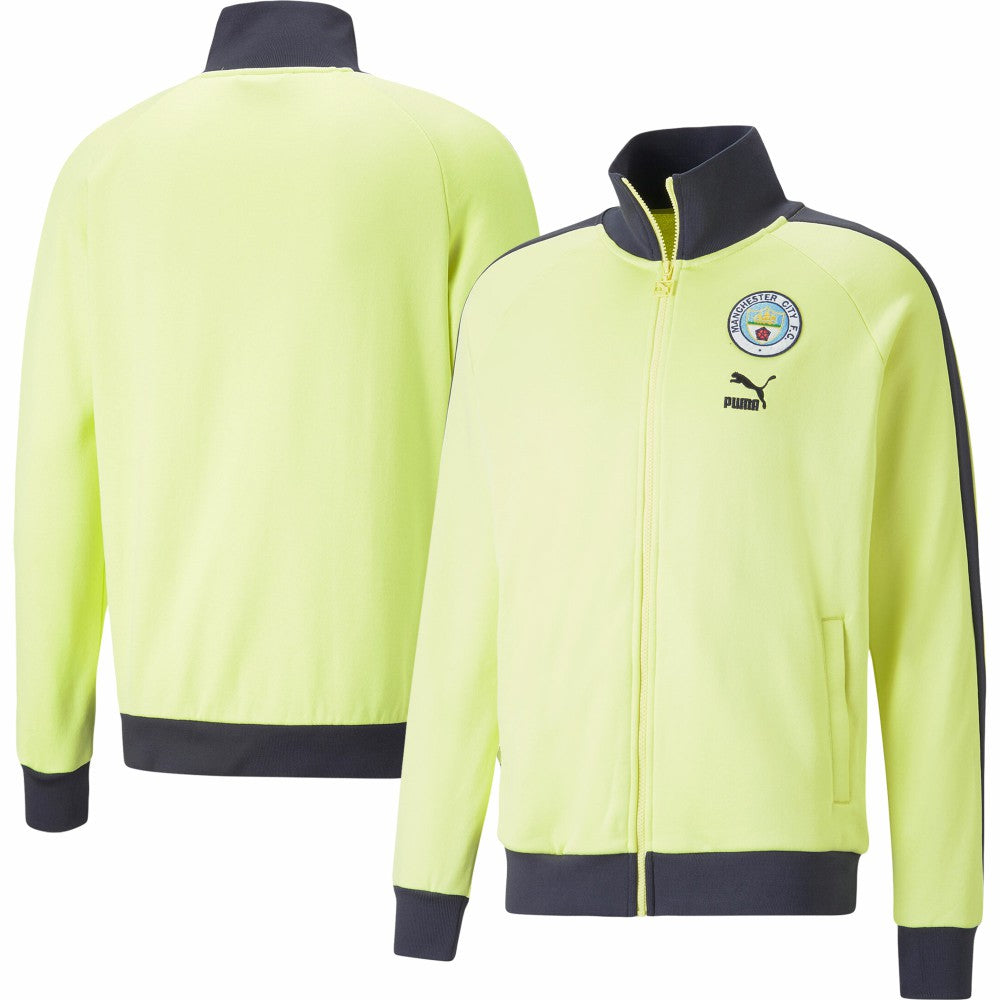 Manchester City ftblHeritage T7 Raglan Full-Zip Track Jacket Yellow - Puma