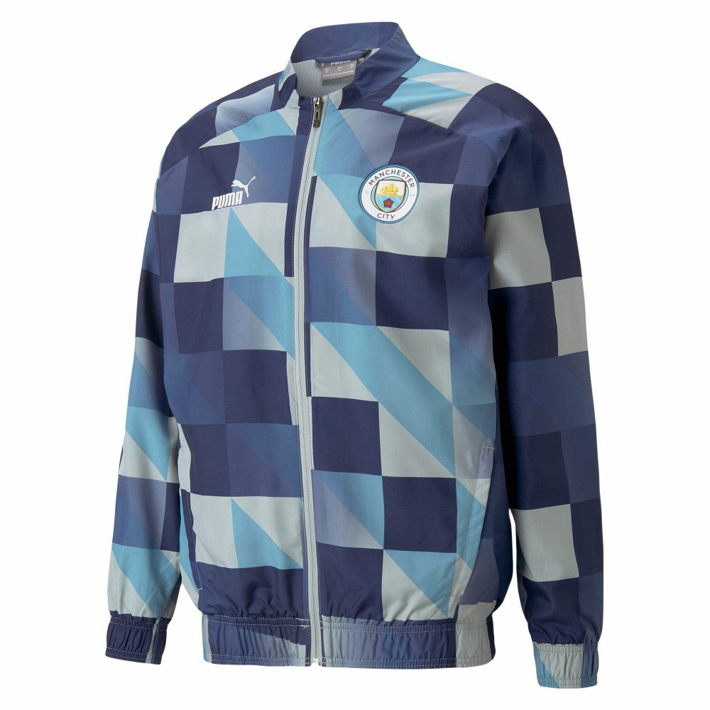 Manchester City 2022/23 Pre-Match Full-Zip Jacket Navy/Gray - Puma on sale