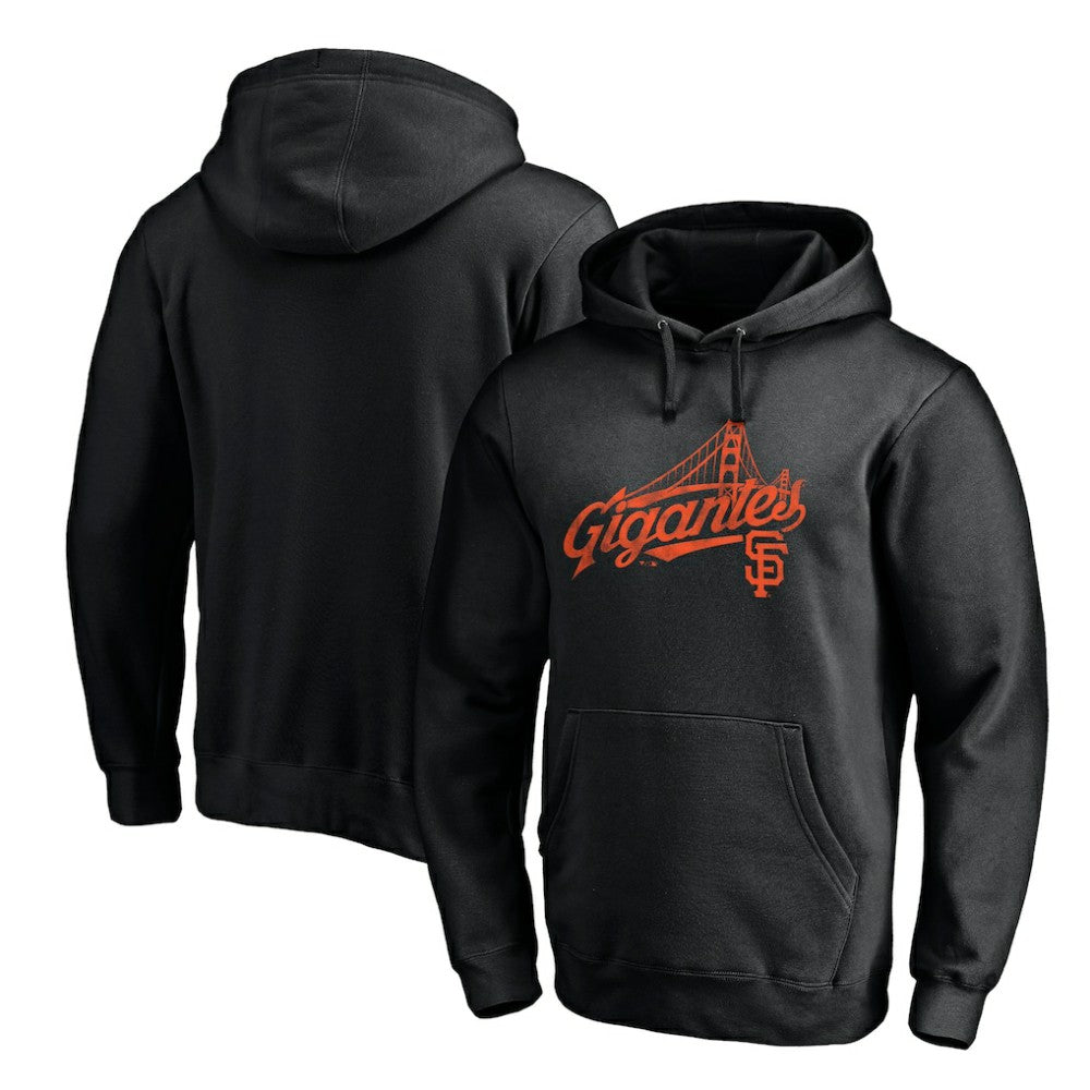 San Francisco Giants Team Hometown Collection Gigantes Bridge Pullover Hoodie - Black Hoodies