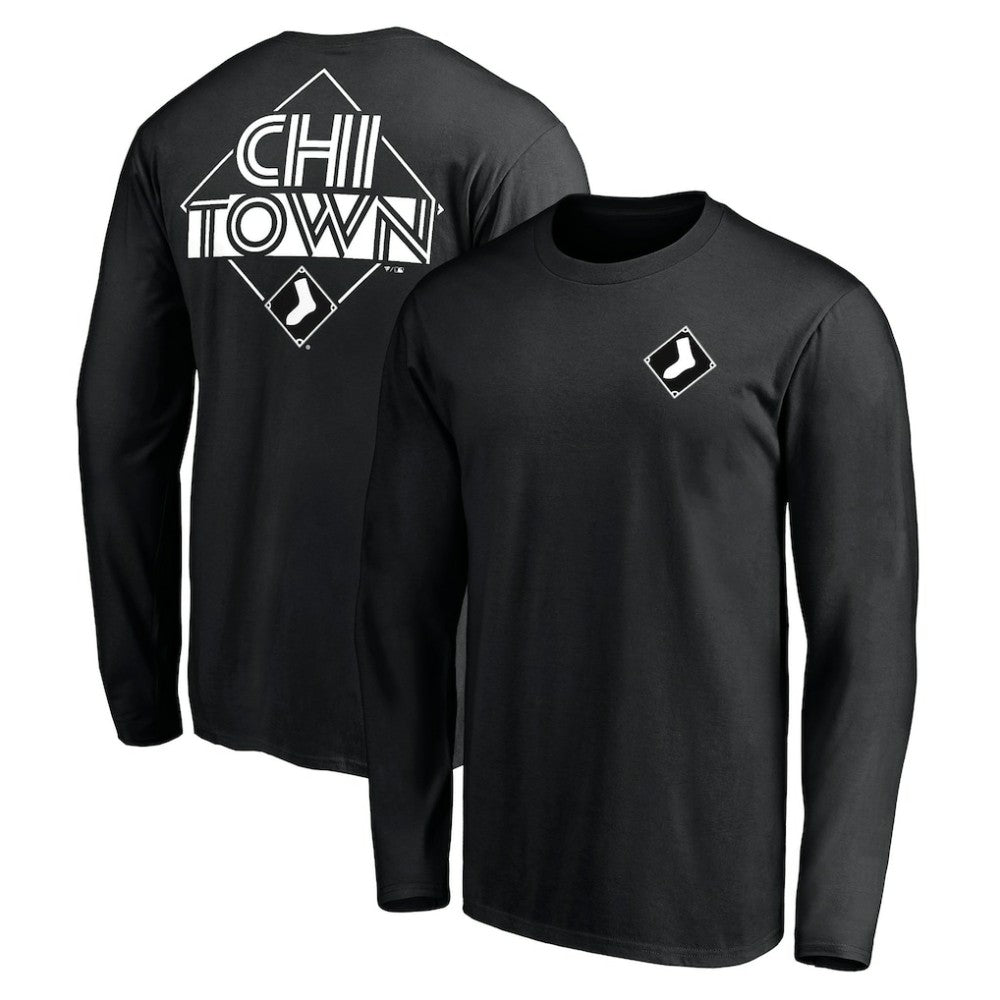 Chicago White Sox Team Hometown Collection Chi Town Long Sleeve T-Shirt - Black T-shirts