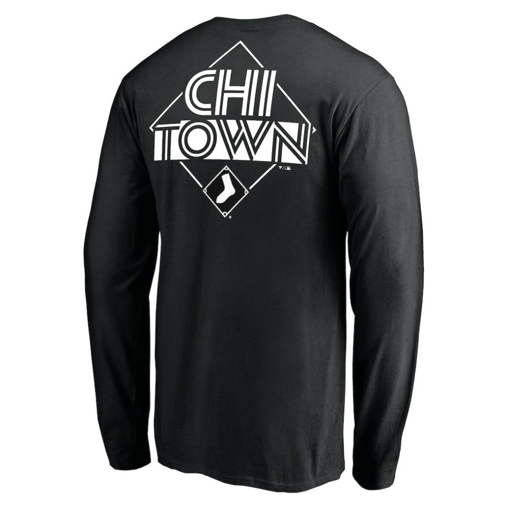 Chicago White Sox Team Hometown Collection Chi Town Long Sleeve T-Shirt - Black T-shirts