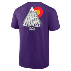 Colorado Rockies Team Hometown Collection Mile High Back T-Shirt - Purple T-shirts