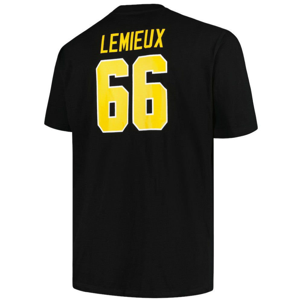 Mario Lemieux Pittsburgh Penguins Mitchell & Ness Big & Tall Name & Number T-Shirt - Black | US 5283193