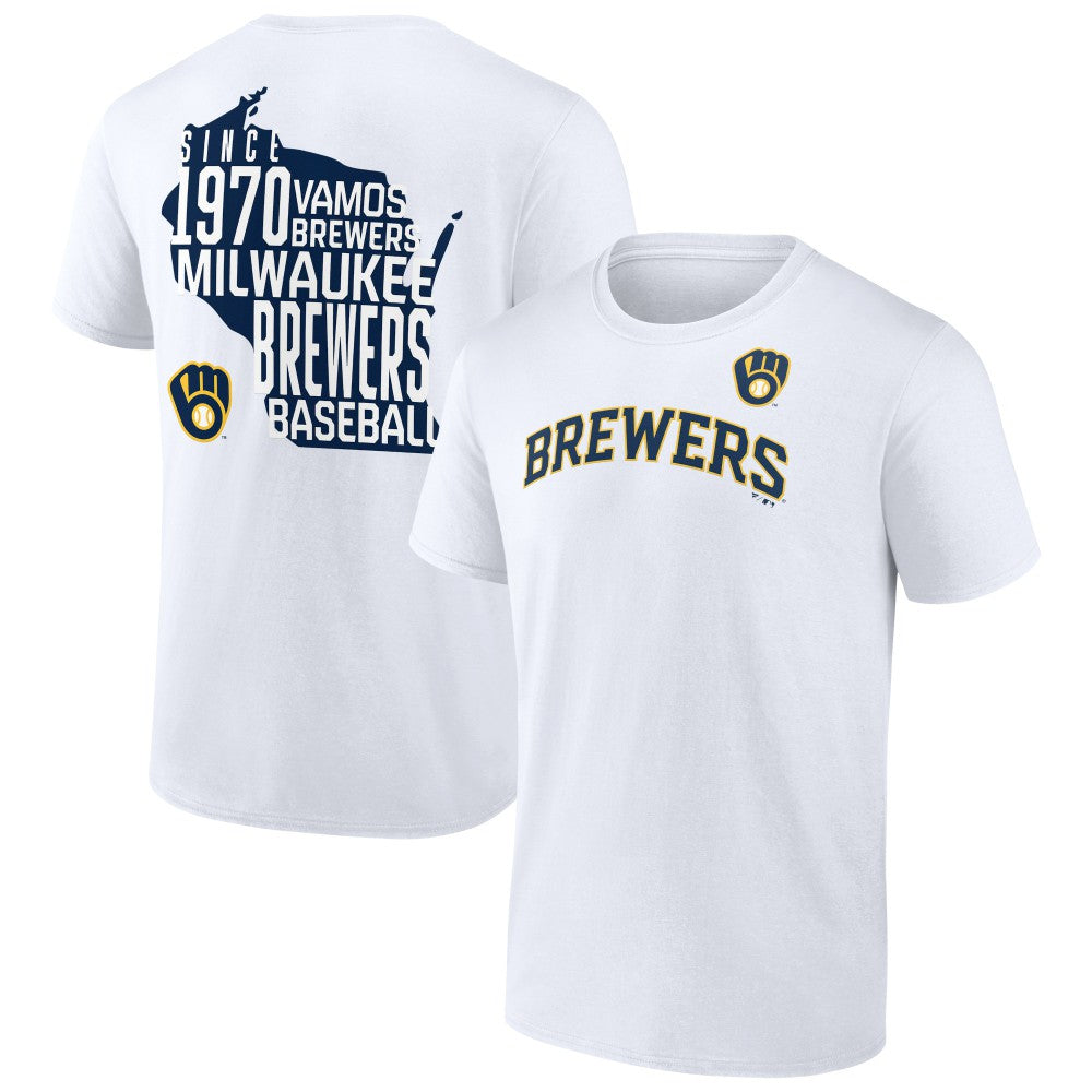 Milwaukee Brewers Team Hot Shot T-Shirt - White T-shirts