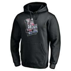 Los Angeles Dodgers Team Hometown Collection Tag Pullover Hoodie - Black Hoodies