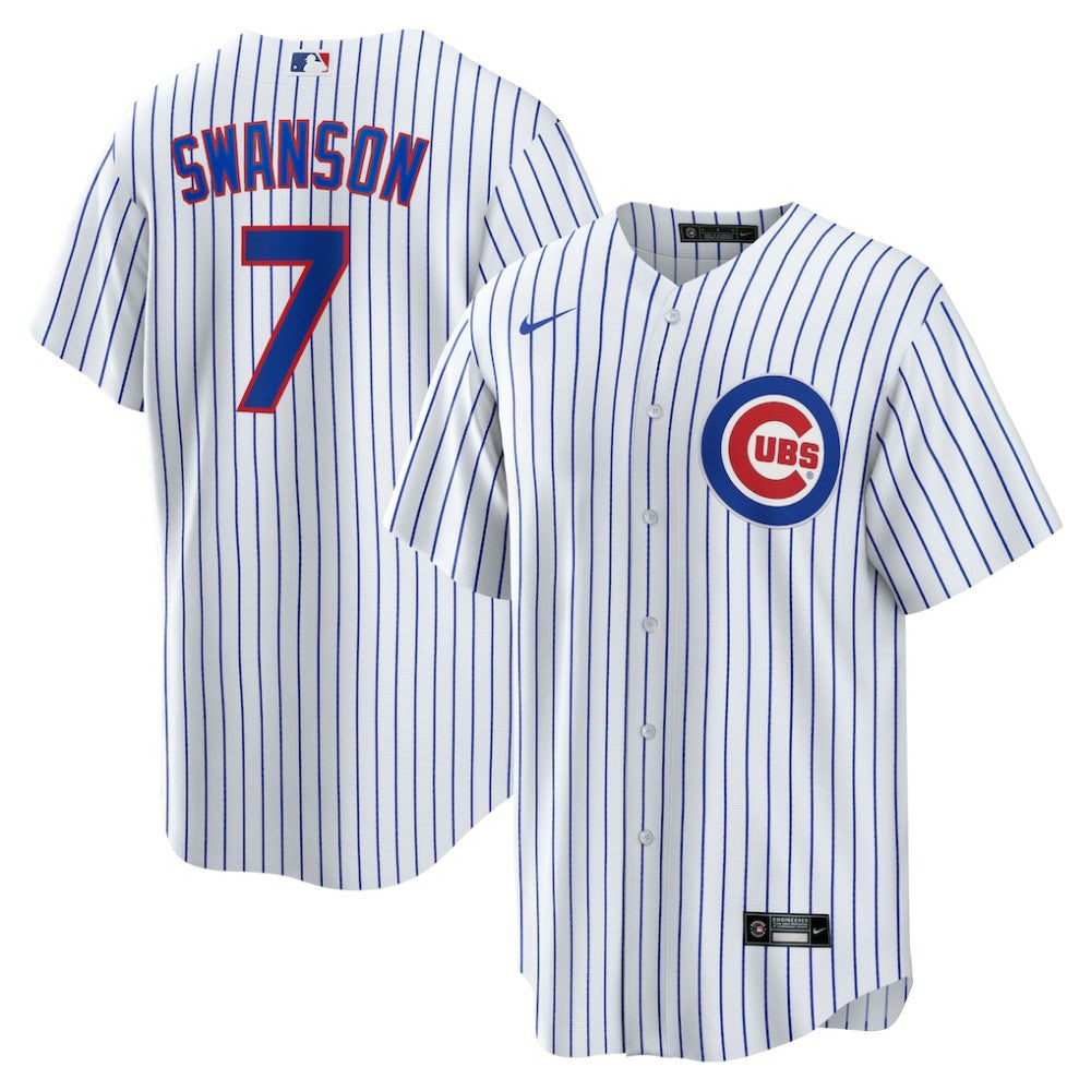 Dansby Swanson Chicago Cubs Nike Replica Player Jersey - White Jerseys