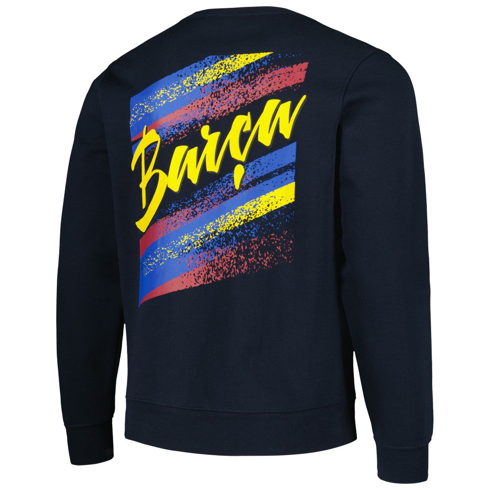 Barcelona Vintage Pullover Sweatshirt Navy