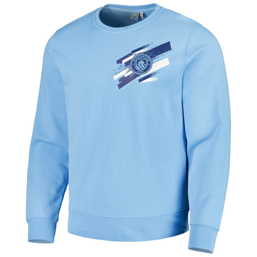 Manchester City Vintage Pullover Sweatshirt Light Blue
