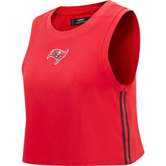 Tampa Bay Buccaneers Pro Standard Women's Ombre Wordmark Classic Cropped Tank Top - Red Tops