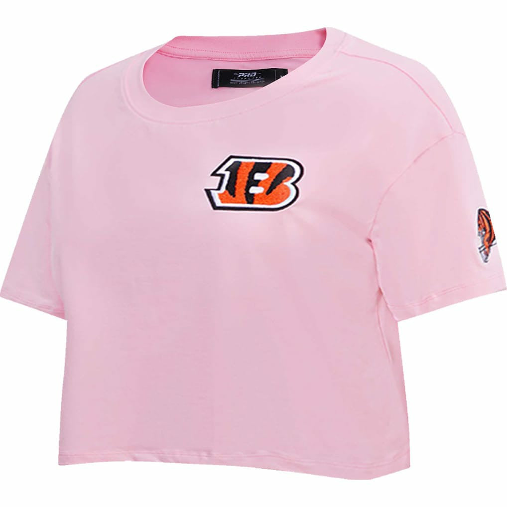 Cincinnati Bengals Pro Standard Women's Cropped Boxy T-Shirt - Pink T-shirts