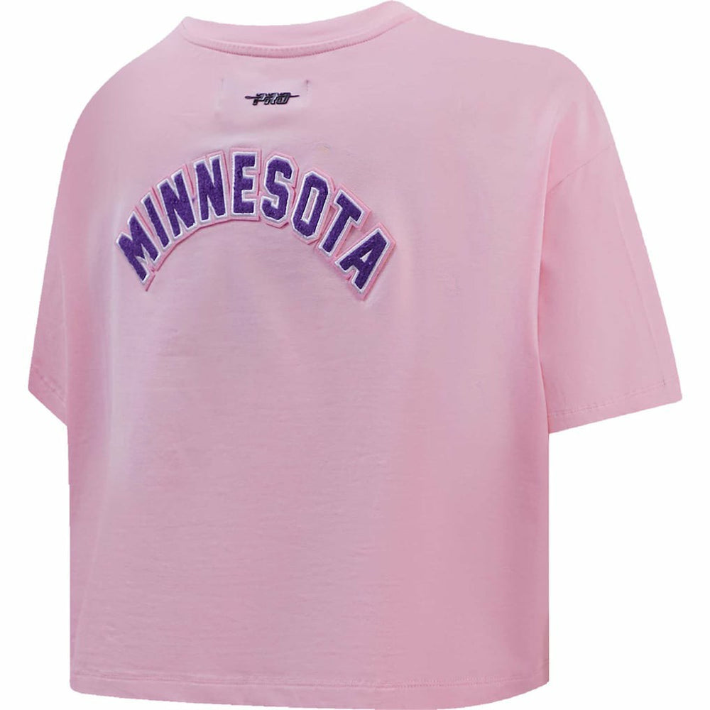 Minnesota Vikings Pro Standard Women's Cropped Boxy T-Shirt - Pink T-shirts
