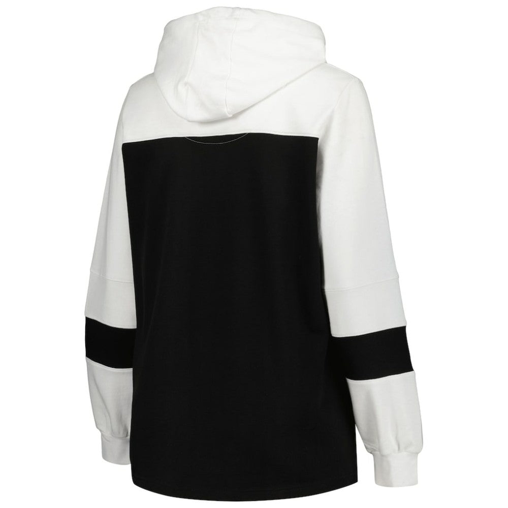 Chicago White Sox Women's Plus Size Colorblock Pullover Hoodie - Black Hoodies