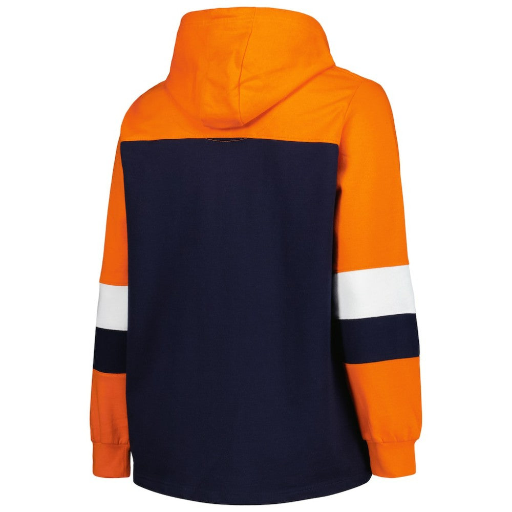 Houston Astros Women's Plus Size Colorblock Pullover Hoodie - Navy Hoodies