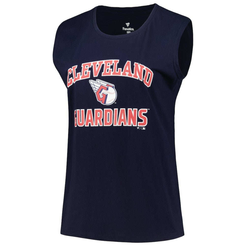 Cleveland Guardians Profile Women's Plus Size Tank Top - Navy Tanks