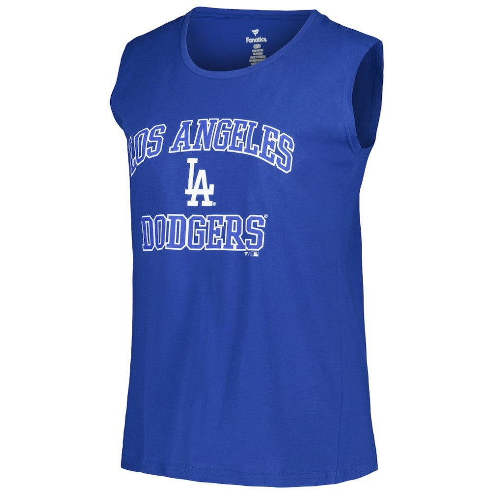 Los Angeles Dodgers Profile Women's Plus Size Tank Top - Royal Tanks