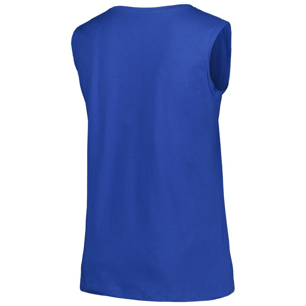 Los Angeles Dodgers Profile Women's Plus Size Tank Top - Royal Tanks