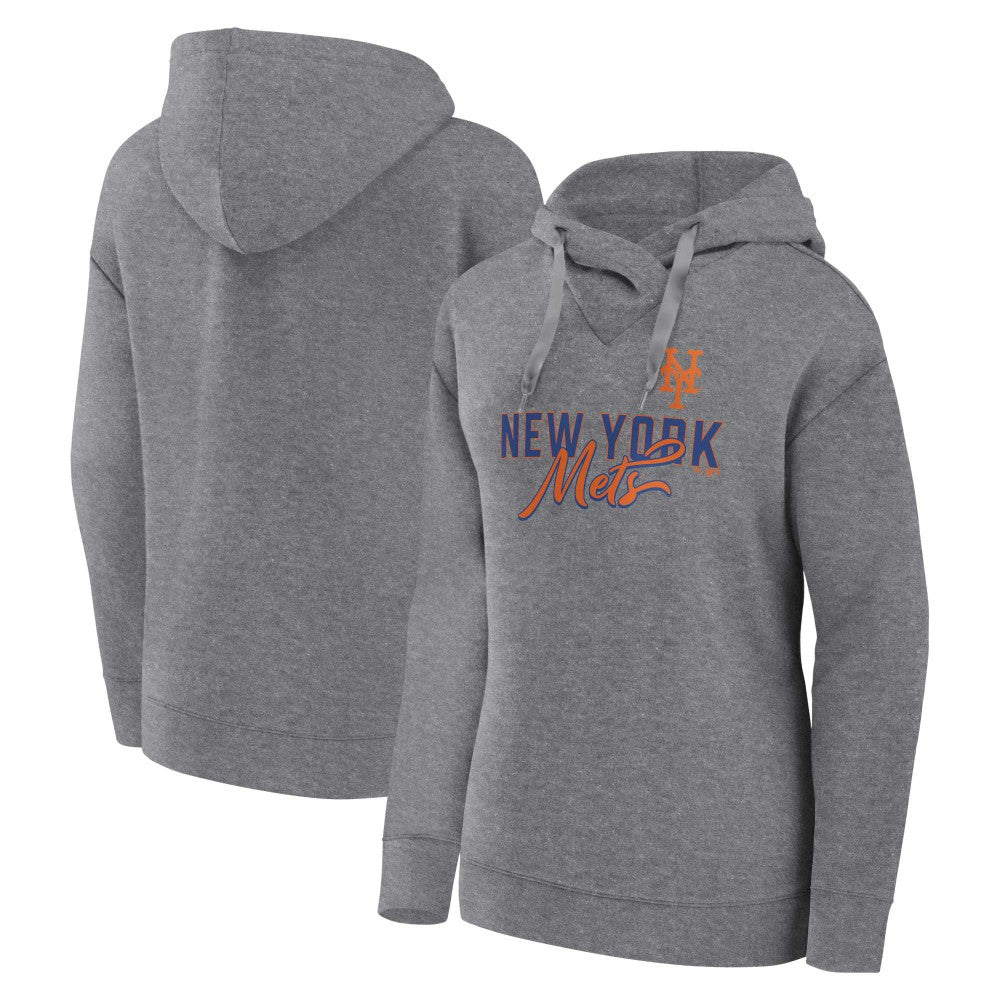 Profile New York Mets Women's Plus Size Pullover Hoodie - Heather Gray Hoodies