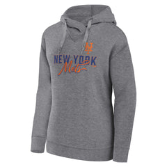Profile New York Mets Women's Plus Size Pullover Hoodie - Heather Gray Hoodies