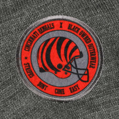 Cincinnati Bengals x BlaCkOWned Stripes Don't Come Easy Pullover Hoodie - Gray Hoodies