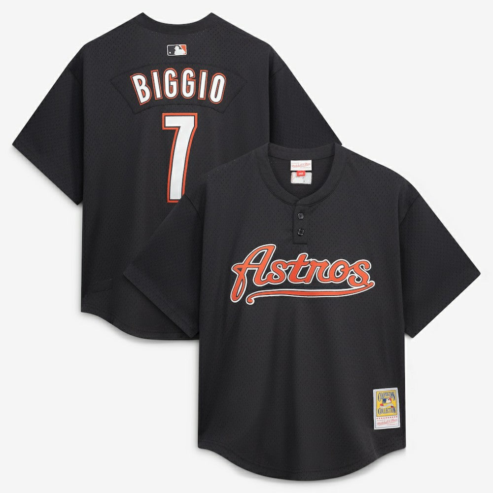 Craig Biggio Houston Astros Mitchell & Ness Authentic Batting Practice Jersey - Black Jerseys