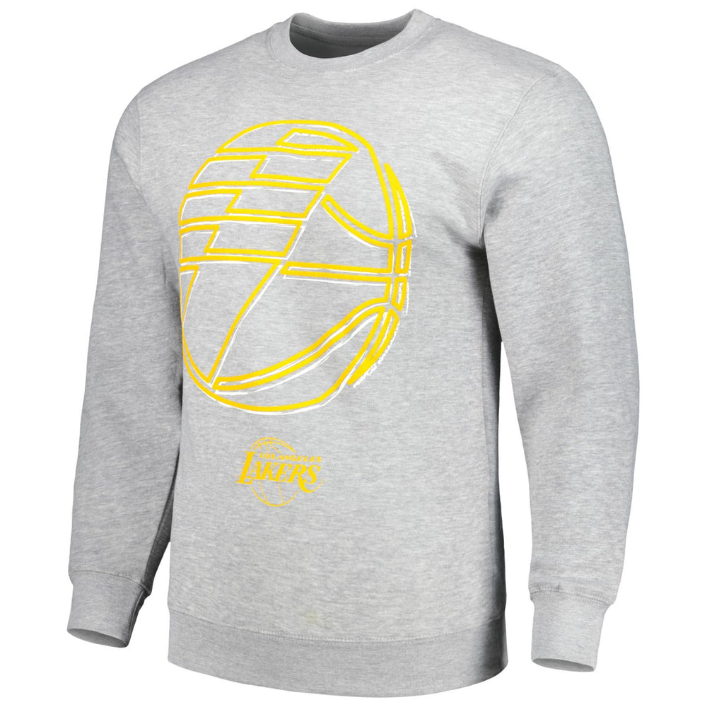 Los Angeles Lakers Stadium Essentials Unisex Element Logo Pop Pullover Sweatshirt Heather Gray