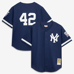 Mariano Rivera New York Yankees Mitchell & Ness Cooperstown Collection Mesh Batting Practice Button-Up Jersey - Navy Jerseys