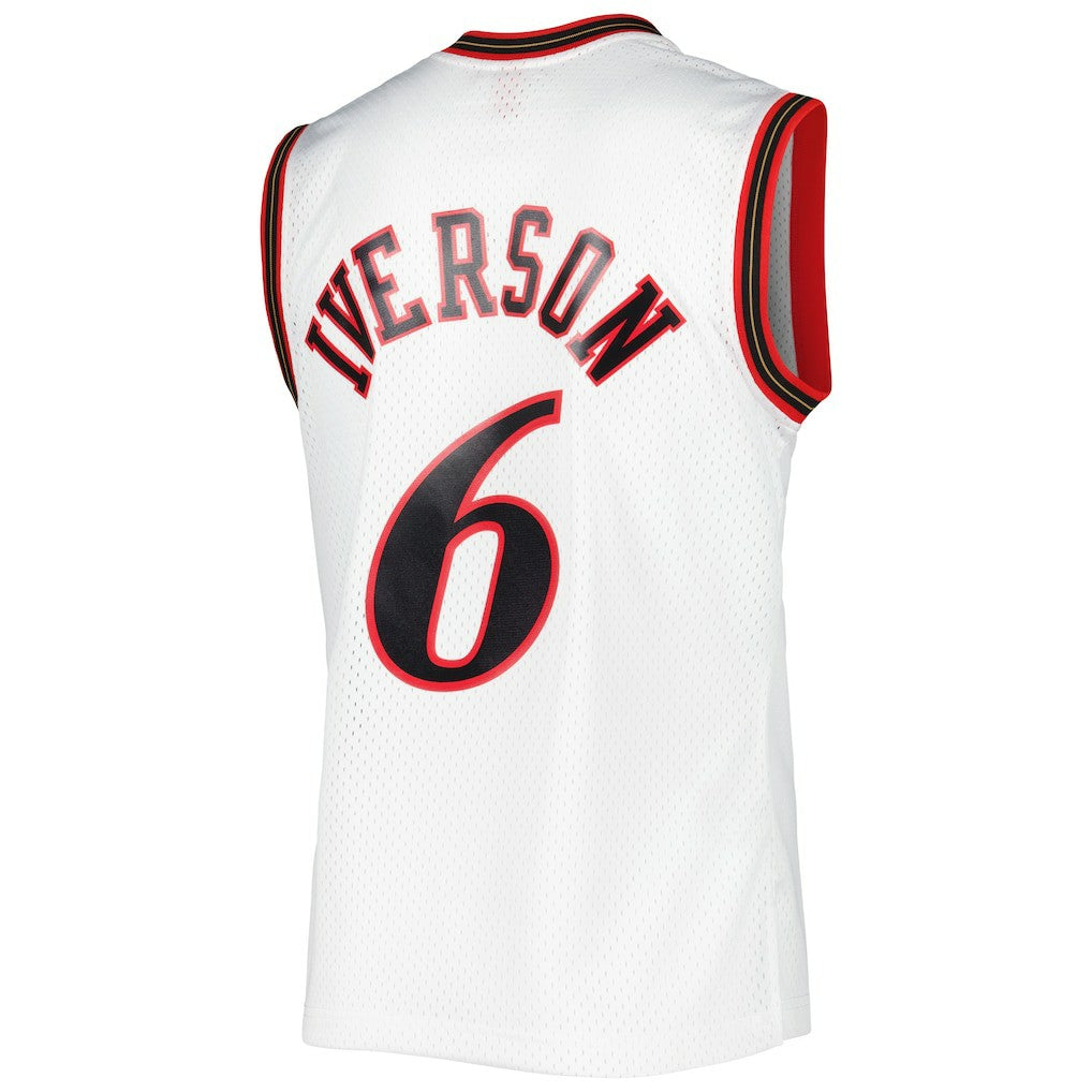 Allen Iverson Philadelphia 76ers 2002/03 Hardwood Classics Swingman Jersey White - Mitchell & Ness