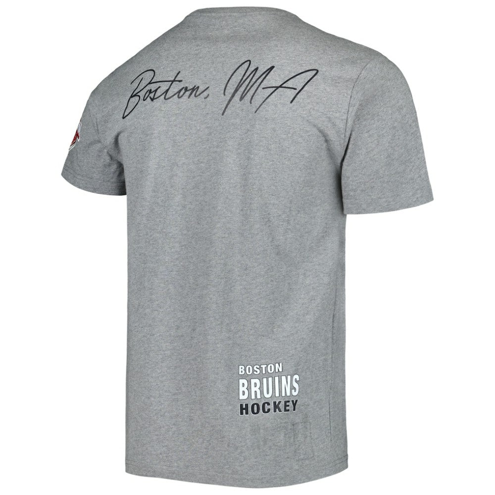 Boston Bruins Mitchell & Ness City Collection T-Shirt - Heather Gray | US 5293992