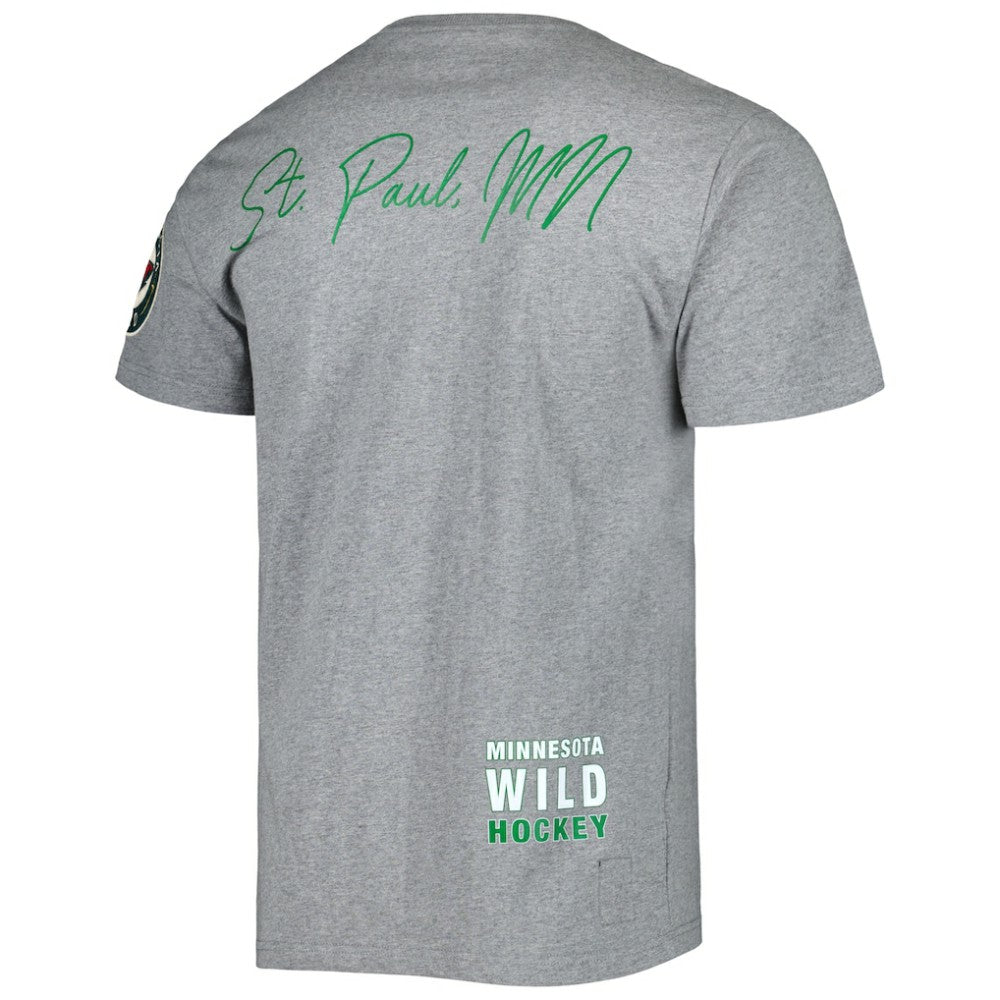 Minnesota Wild Mitchell & Ness City Collection T-Shirt - Heather Gray | US 5293999