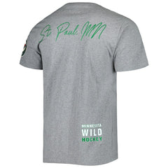 Minnesota Wild Mitchell & Ness City Collection T-Shirt - Heather Gray | US 5293999