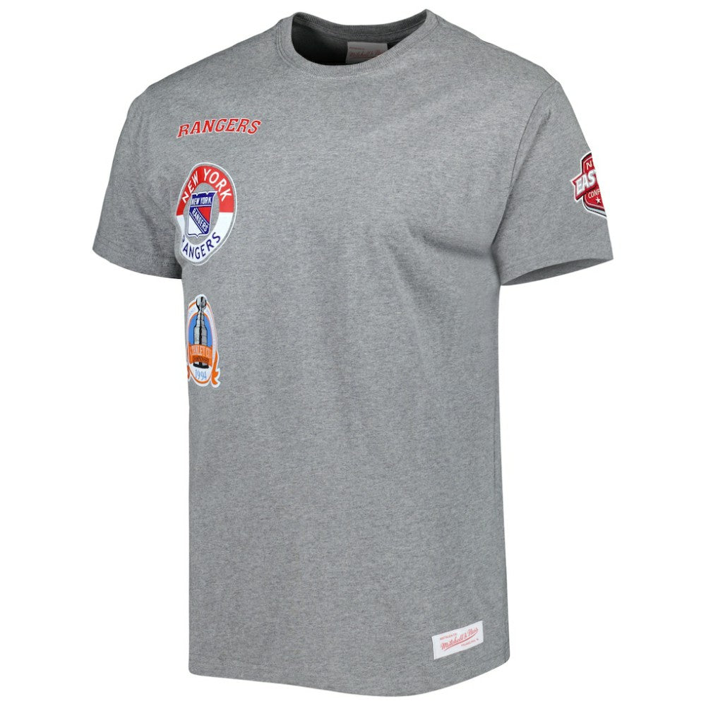 New York Rangers Mitchell & Ness City Collection T-Shirt - Heather Gray | US 5294001