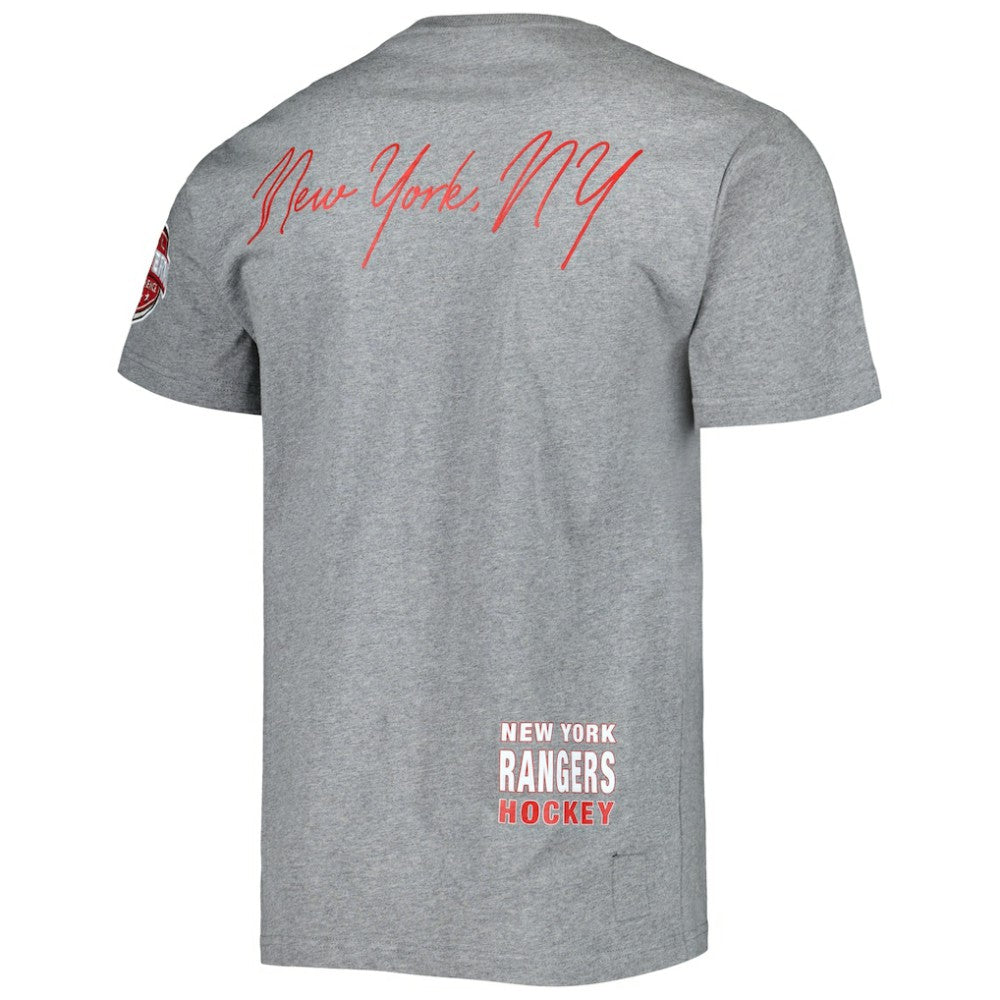 New York Rangers Mitchell & Ness City Collection T-Shirt - Heather Gray | US 5294001
