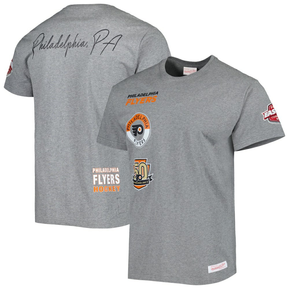 Philadelphia Flyers Mitchell & Ness City Collection T-Shirt - Heather Gray | US 5294003