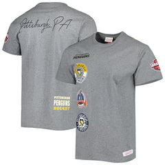Pittsburgh Penguins Mitchell & Ness City Collection T-Shirt - Heather Gray | US 5294004