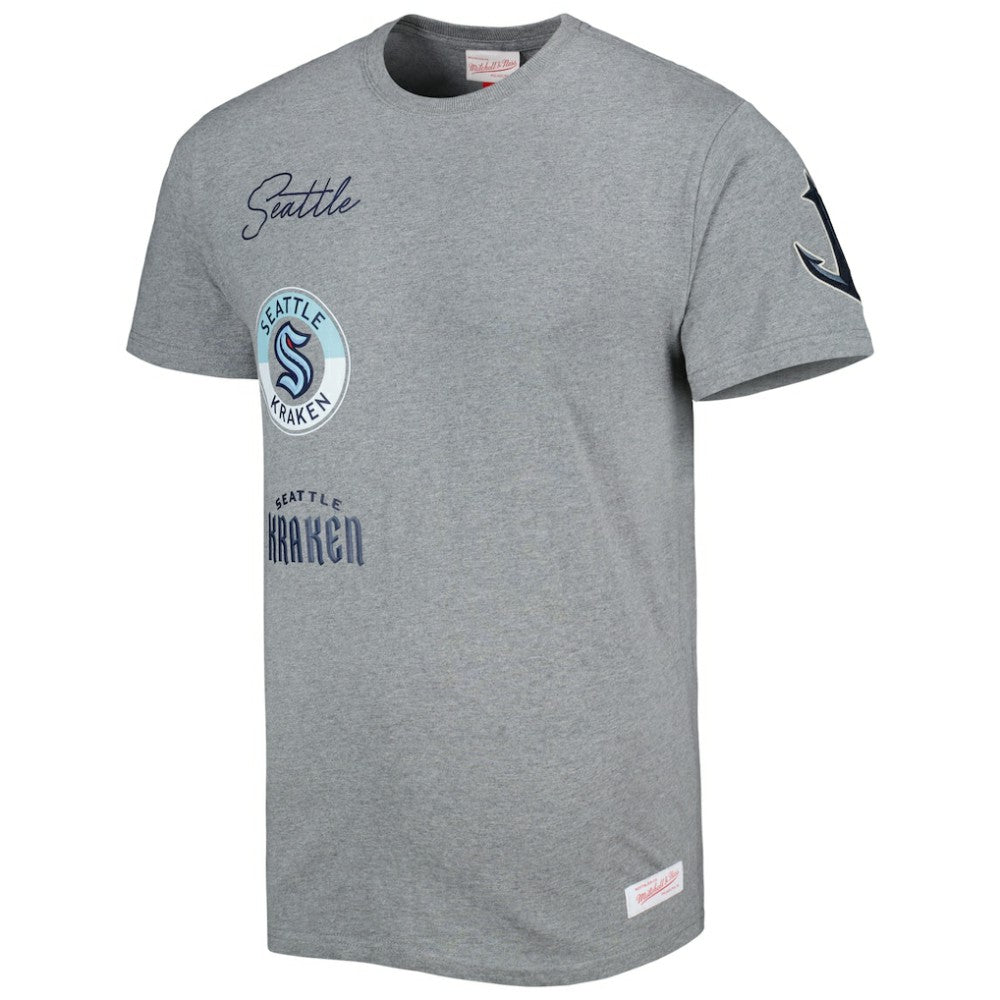 Seattle Kraken Mitchell & Ness City Collection T-Shirt - Heather Gray | US 5294006