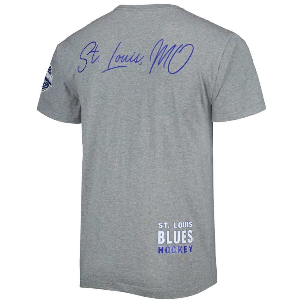 St. Louis Blues Mitchell & Ness City Collection T-Shirt - Heather Gray | US 5294007