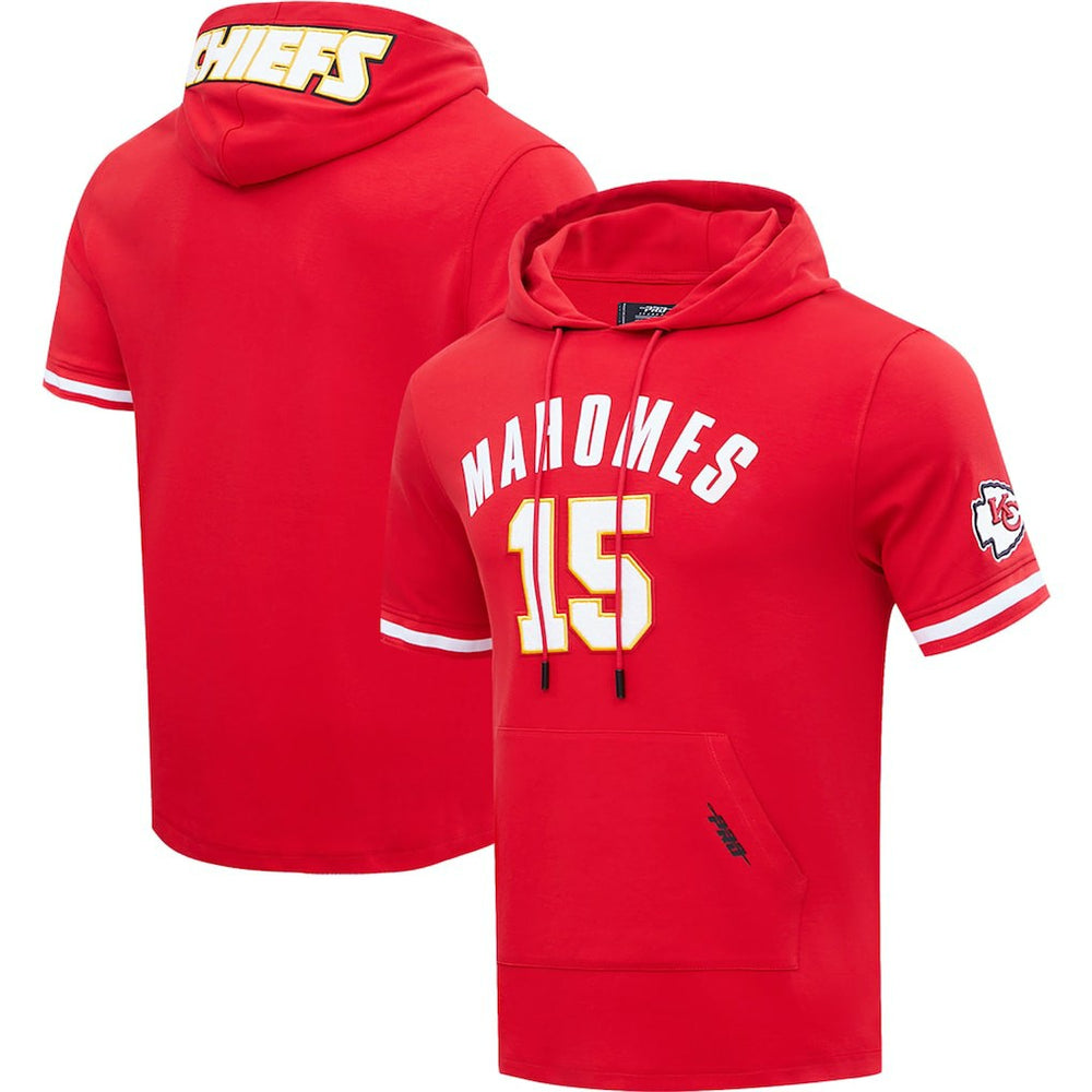 Patrick Mahomes Kansas City Chiefs Pro Standard Player Name & Number Hoodie T-Shirt - Red Hoodies