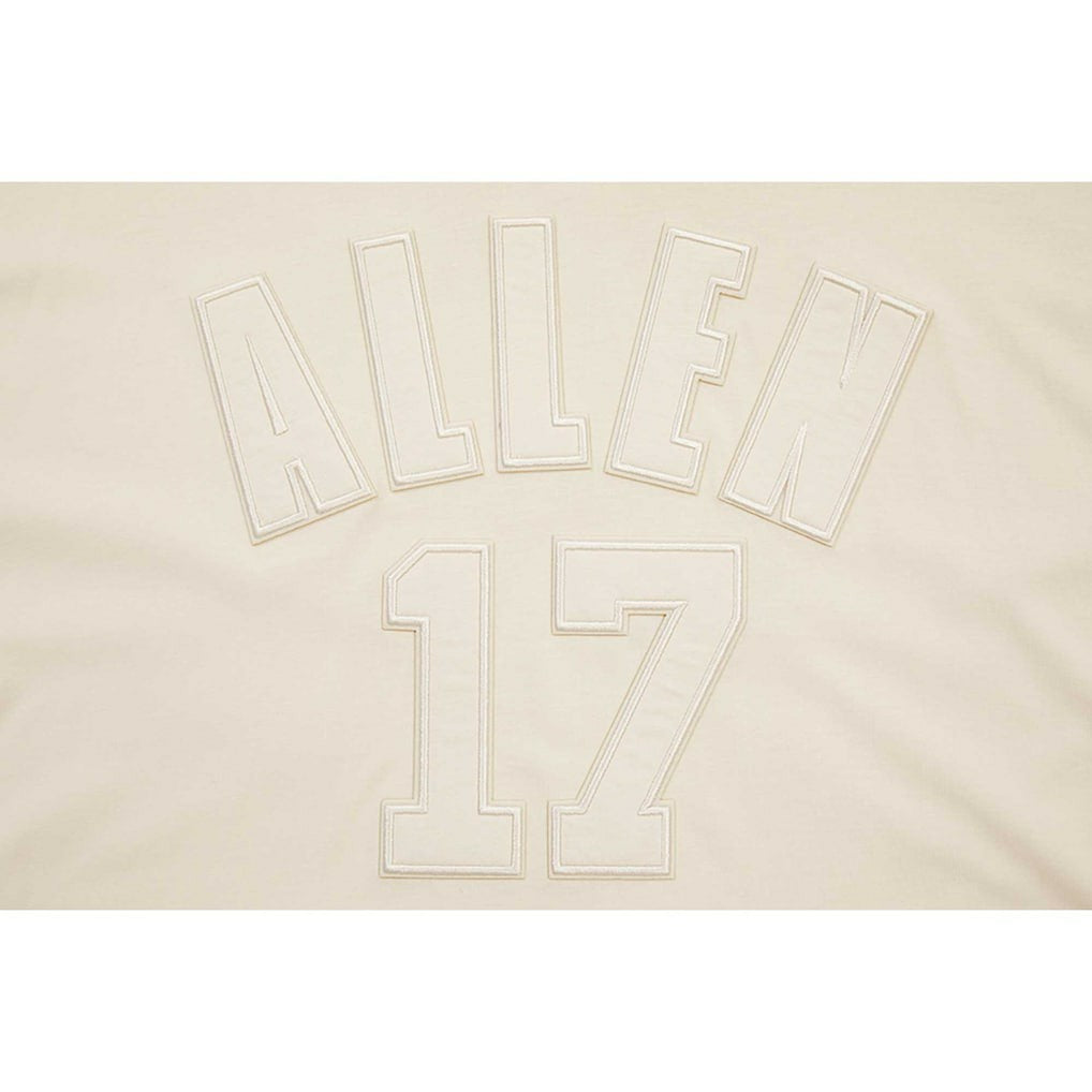Josh Allen Buffalo Bills Player Name & Number Neutral Short Sleeve Pullover Hoodie - Oatmeal Hoodies