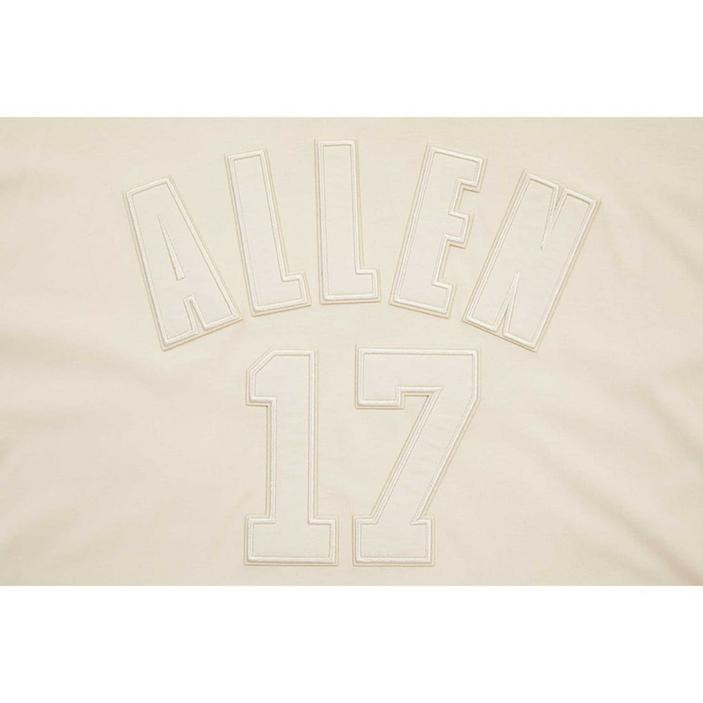 Josh Allen Buffalo Bills Player Name & Number Neutral Short Sleeve Pullover Hoodie - Oatmeal Hoodies