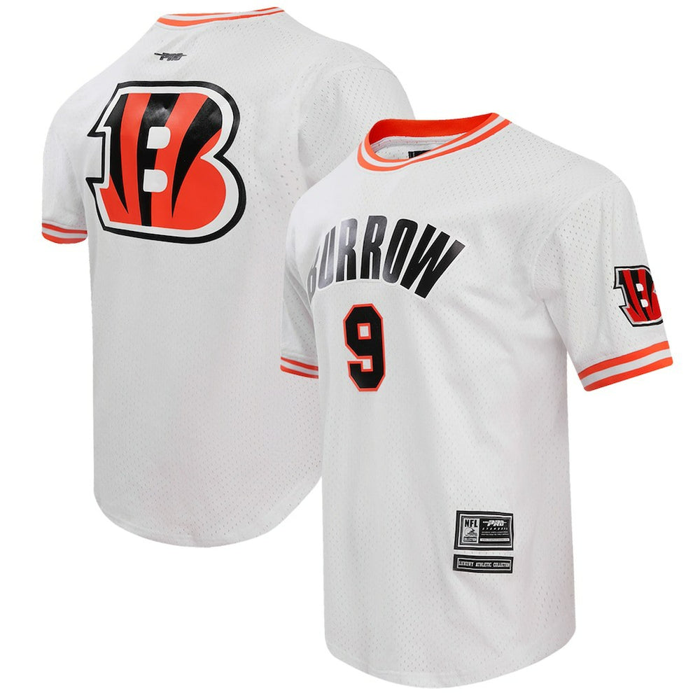 Joe Burrow Cincinnati Bengals Pro Standard Player Name & Number Mesh T-Shirt - White T-shirts