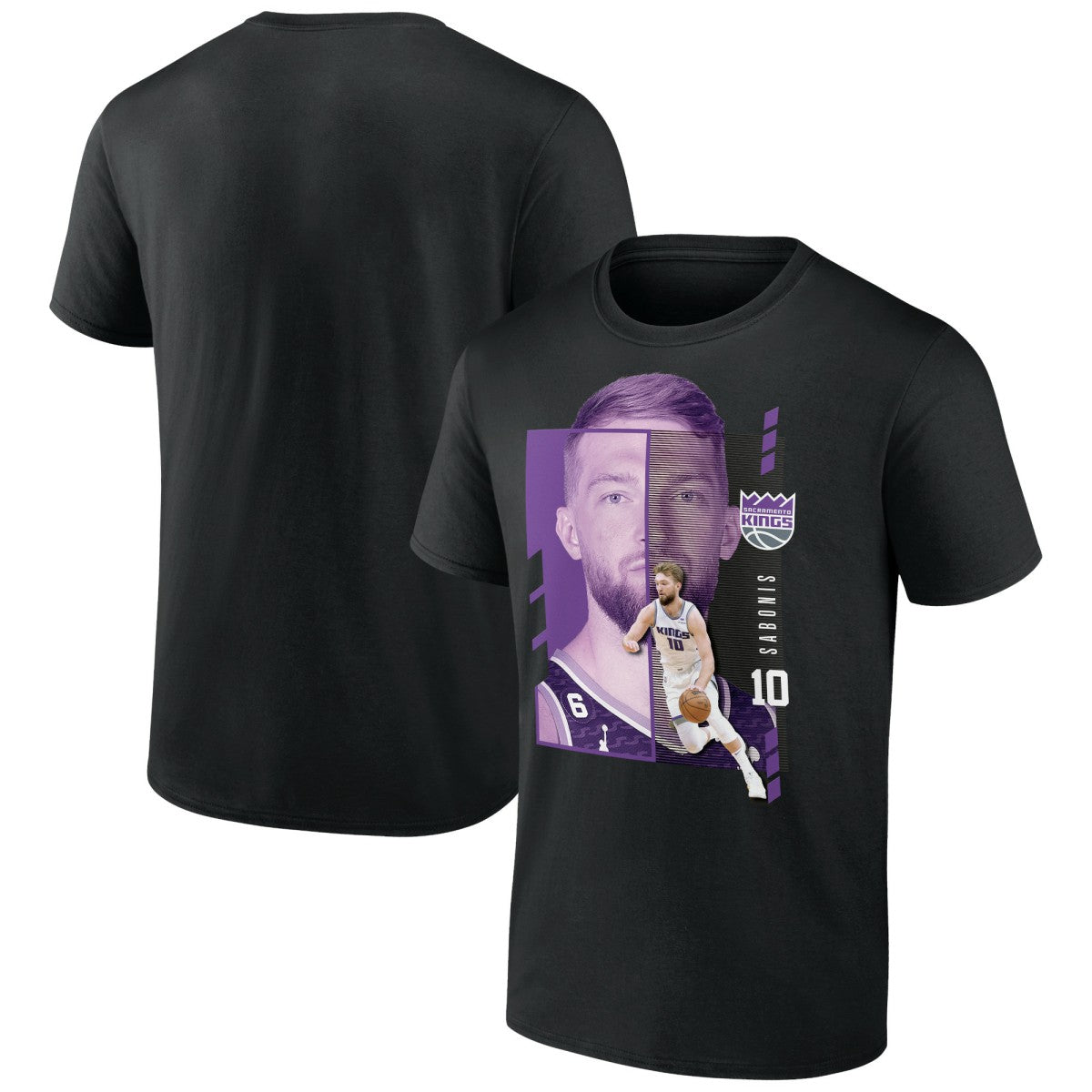 Domantas Sabonis Sacramento Kings Jump Pass T-Shirt Black