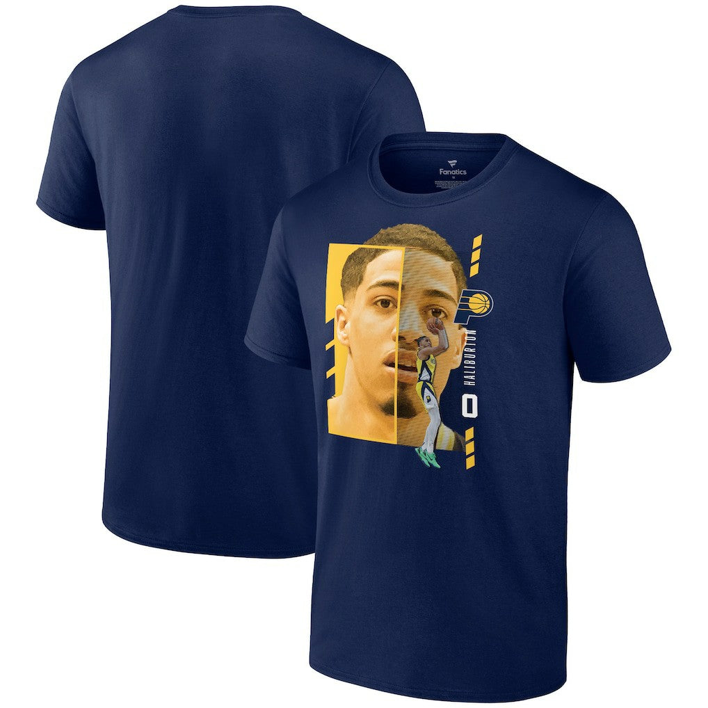 Tyrese Haliburton Indiana Pacers Jump Pass T-Shirt Navy