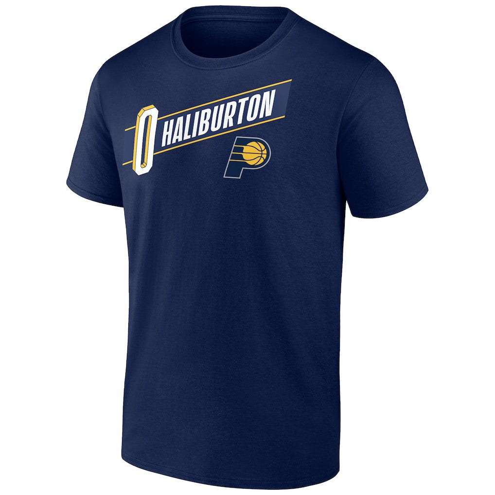Tyrese Haliburton Indiana Pacers Full-Court Press Name & Number T-Shirt Navy