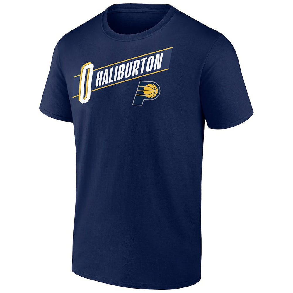 Tyrese Haliburton Indiana Pacers Full-Court Press Name & Number T-Shirt Navy