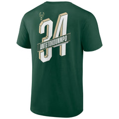 Giannis Antetokounmpo Milwaukee Bucks Full-Court Press Name & Number T-Shirt Green