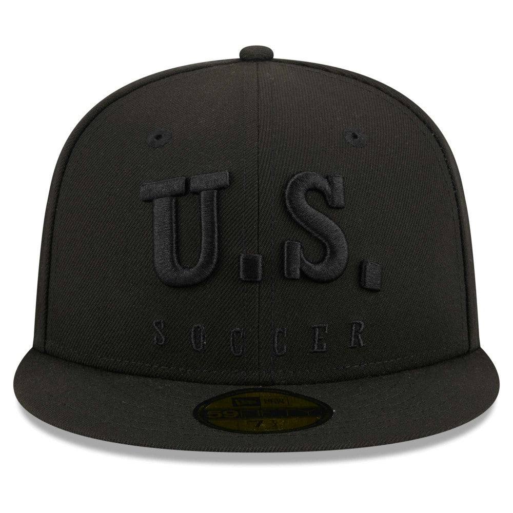 USMNT New Era Text 59FIFTY Fitted Hat Black - New Era on sale
