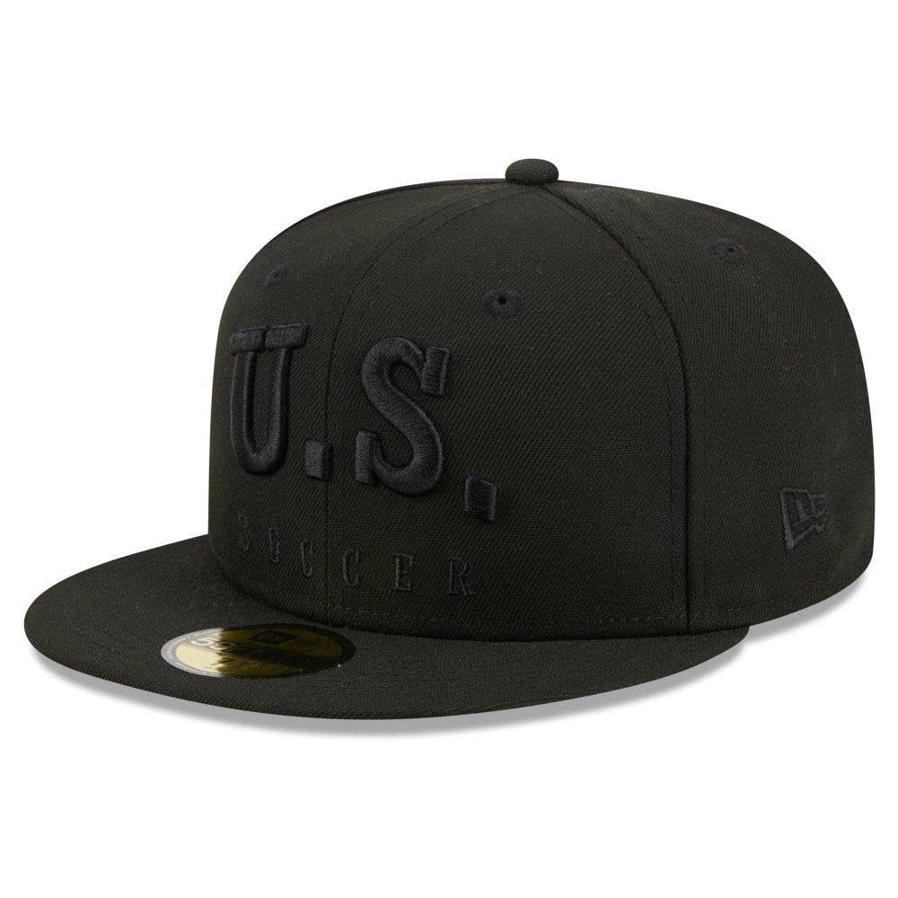 USMNT New Era Text 59FIFTY Fitted Hat Black - New Era on sale