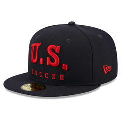 USMNT New Era Text 59FIFTY Fitted Hat Navy - New Era outlet