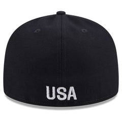 USMNT New Era Text 59FIFTY Fitted Hat Navy - New Era outlet