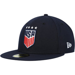 USWNT New Era Team Basic 59FIFTY Fitted Hat Navy - New Era for sale